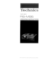 Technics - RSM-95 - Owners manual 